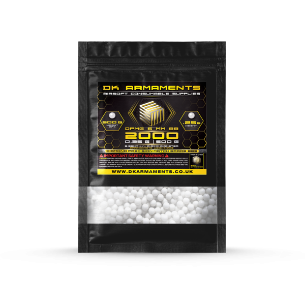 0.25g 2000 6mm DPMG Airsoft BBs 500g Pack