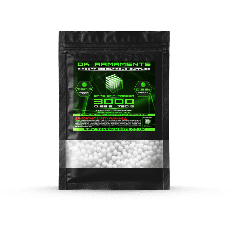 0.25g Green Tracer 3000 6mm Diamond Precision Match Grade DPMG BBs