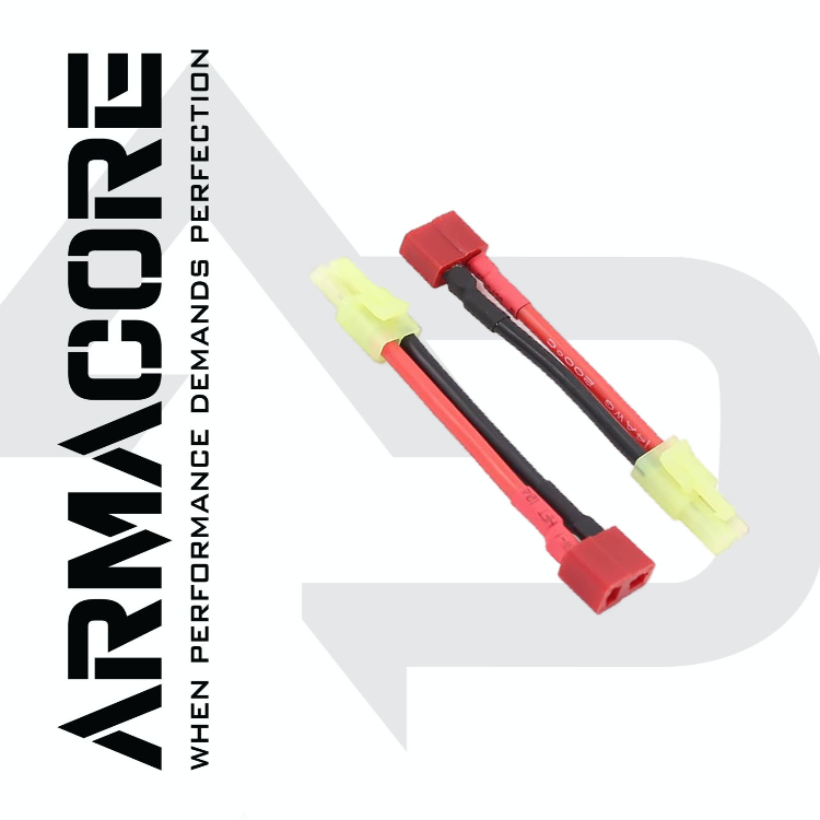 ARMACORE Airsoft Male Mini Tamiya to Female Deans Connector Adapter cable