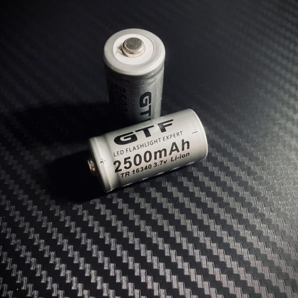 CR123A TR16340 3.7V 2500mAh Rechargeable Li-ion Batteries set of 2