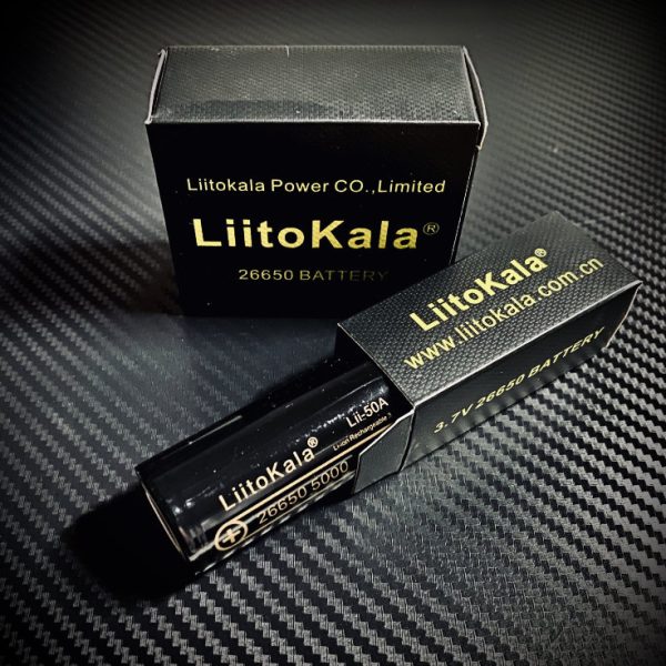 Official LiitoKala Rechargeable Battery Lii-50A 26650 5000mAh 26650-50A Li-ion 3.7v for Flashlight Torches Vape etc