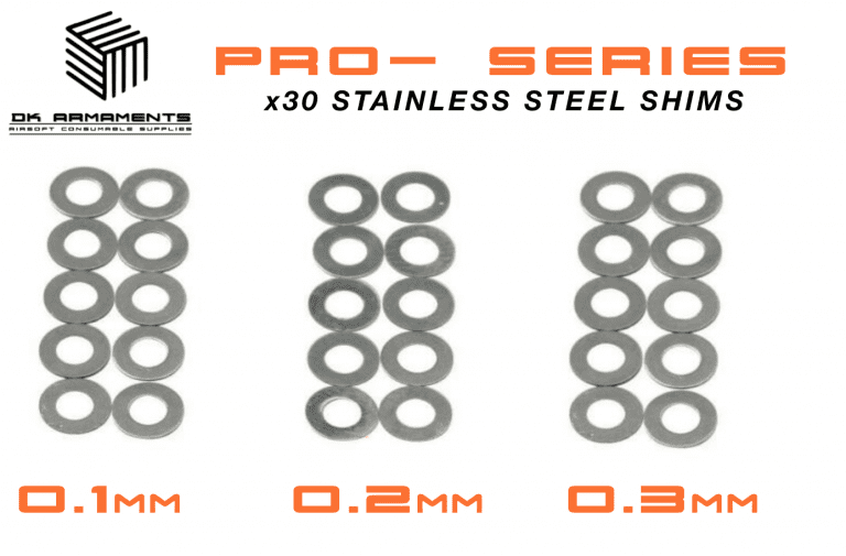 Stainless Steel High-Precision 30-piece Shim Set includes 0.1mm 0.2mm 0.3mm