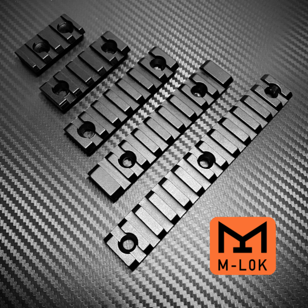 MLOK Aluminium 20mm Rail in 5/7/9/11/13 Slots Picatinny RIS RAS Rail with fixings