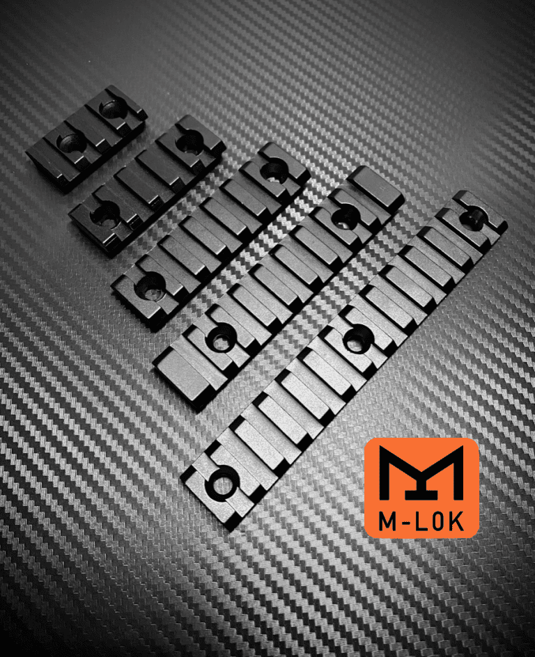 MLOK Aluminium 20mm Rail in 5/7/9/11/13 Slots Picatinny RIS RAS Rail with fixings