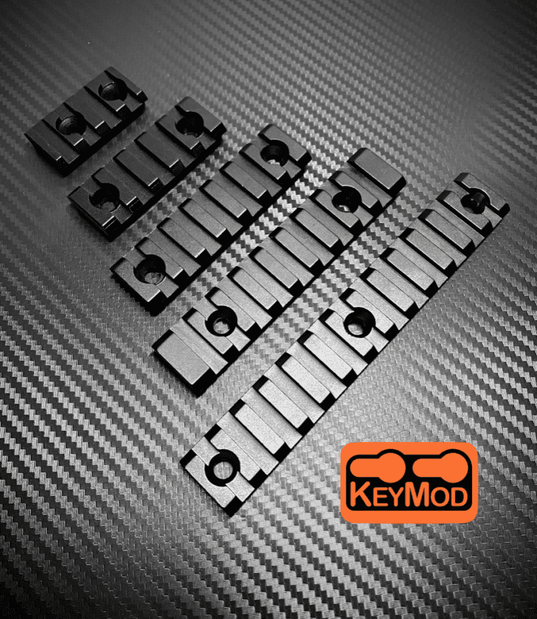 KEYMOD Aluminium 20mm Rail in 4/5/7/9/13 Slots with fixings Picatinny RIS RAS Rail