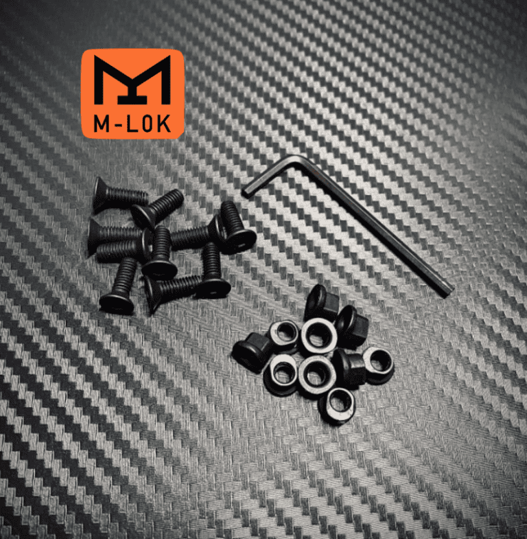 MLOK 10 pcs Replacement Metal Nut and bolt Set for M-lok Rail Sections