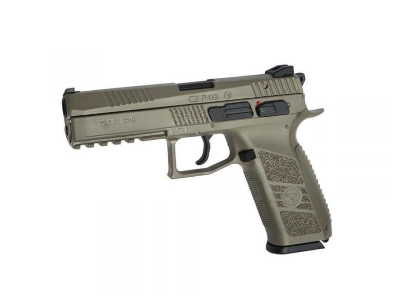 ASG CZ P09 PISTOL FDE GBB SLV