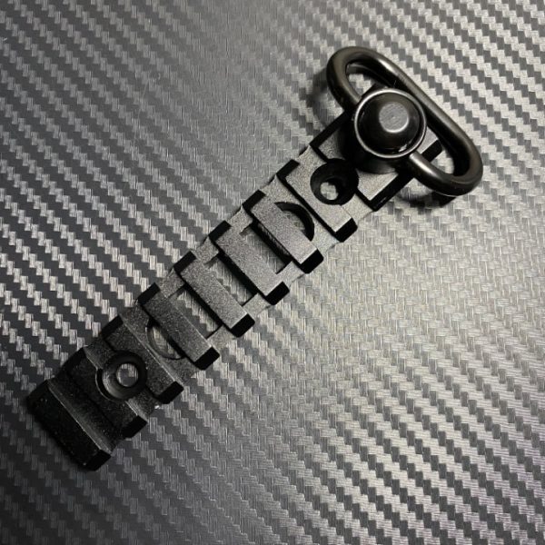 8 Slot KEYMOD Heavy Duty Aluminium 20mm Rail with integrated sling point and fixings