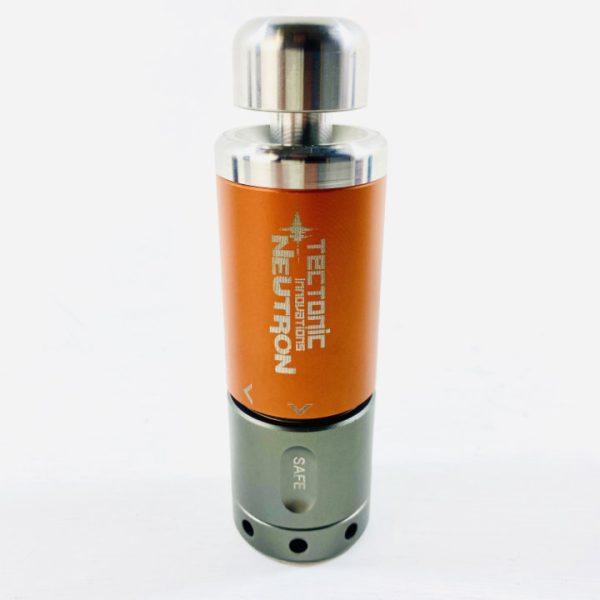 ORANGE NEUTRON Impact Grenade with Glow tubes By Tectonic Innovations
