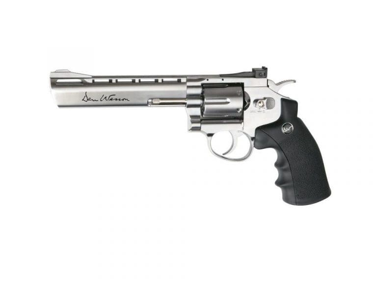 ASG DAN WESSON 6"REVOLVER SPECIAL VERSION WITH REDUCED MUZZLE VELOCITY- SILVER
