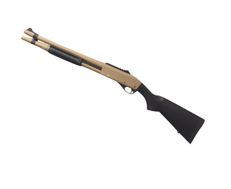 Golden Eagle M870 Tri-Shot Gas Pump Action Shotgun Twin Barrell TAN