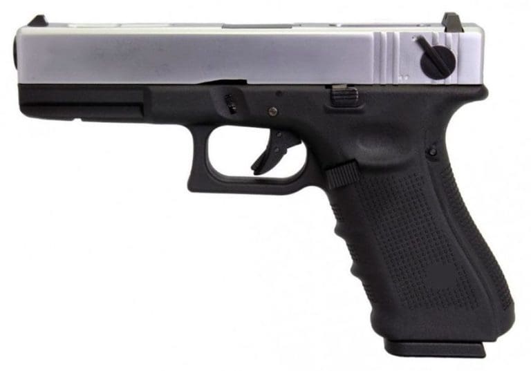 WE 18 SERIES SEMI & FULL AUTO GBB AIRSOFT PISTOL SILVER SLIDE