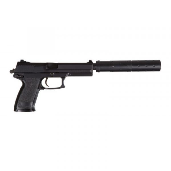 HFC MK23 Gas Pistol with Silencer (Black – GGH-0302)