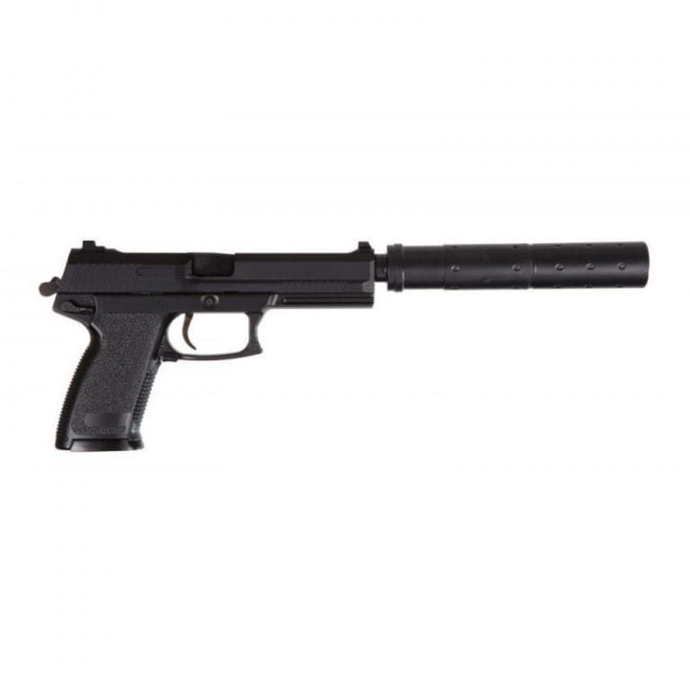 HFC MK23 Gas Pistol with Silencer (Black – GGH-0302)