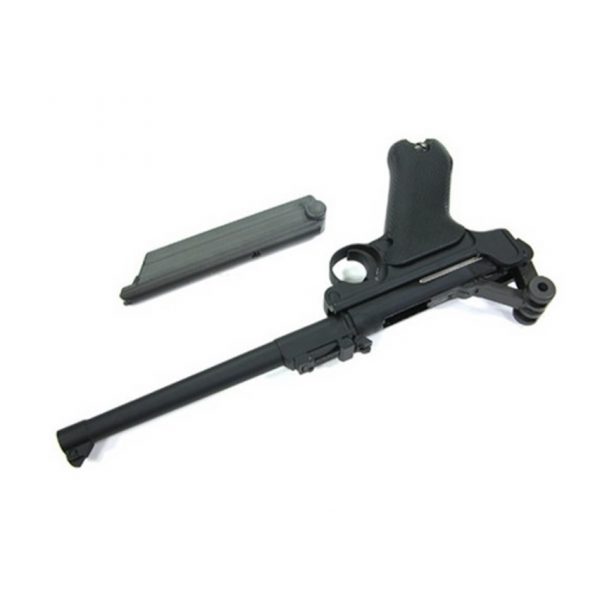 WE P08 8 INCH BLACK LUGER PISTOL