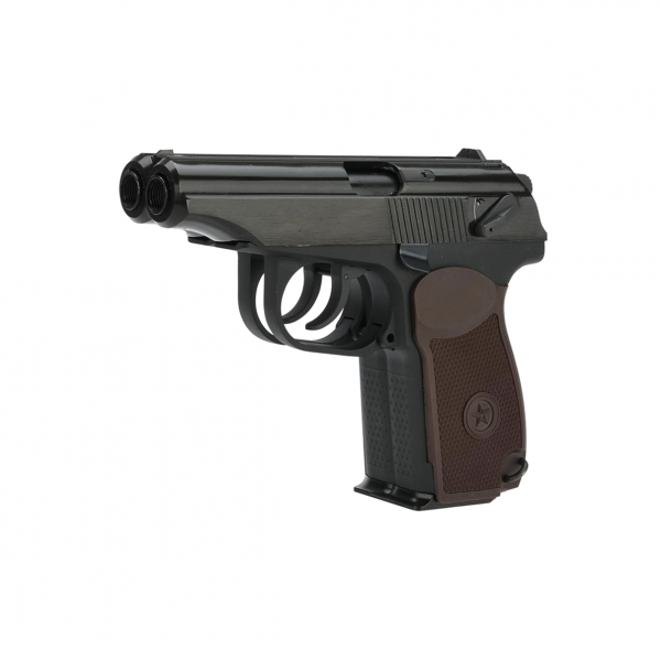 WE Double Barrel Makarov Gas Blowback Pistol Black