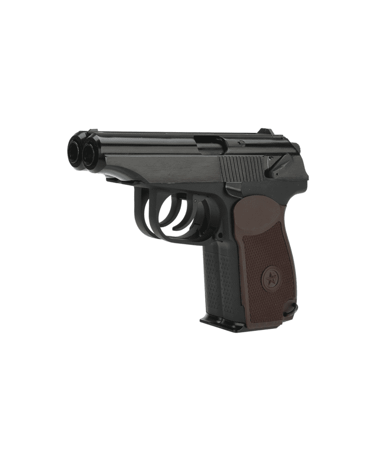 WE Double Barrel Makarov Gas Blowback Pistol Black