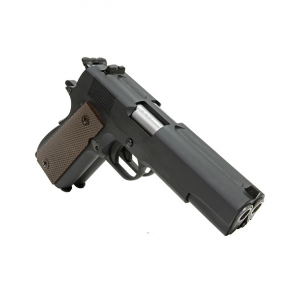 WE 1911 Double Barrel Gas BB Pistol Full Metal Black