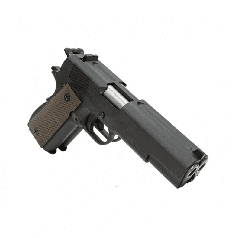WE 1911 Double Barrel Gas BB Pistol Full Metal Black
