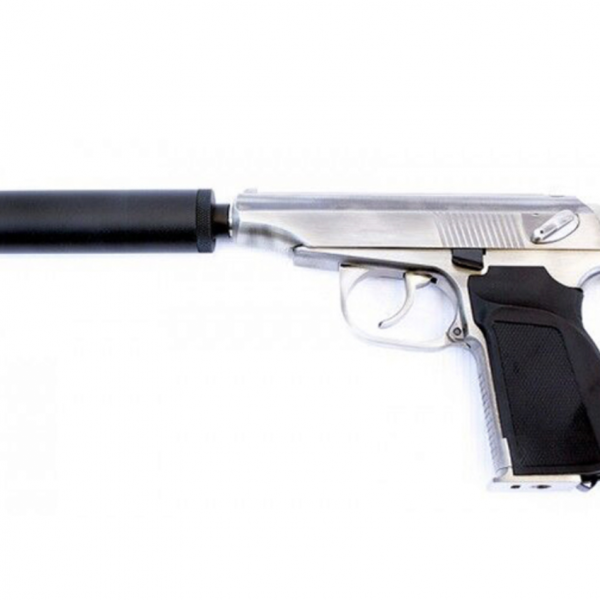 WE MAKROV 654K “Assassin” INC Silencer GBB Pistol Silver
