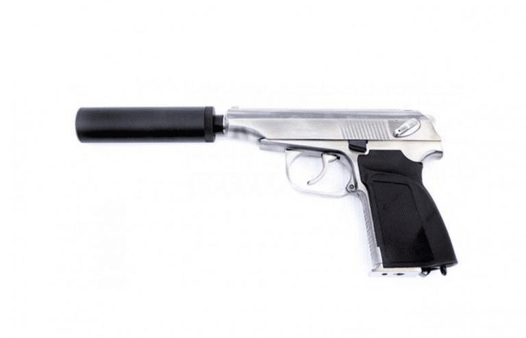 WE MAKROV 654K “Assassin” INC Silencer GBB Pistol Silver