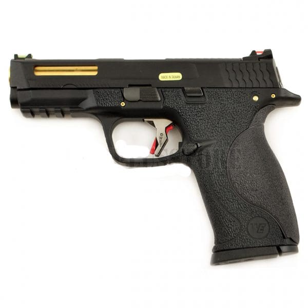 WE Custom Big Bird Black (Black Slide and Gold Barrel – Cut Slide)
