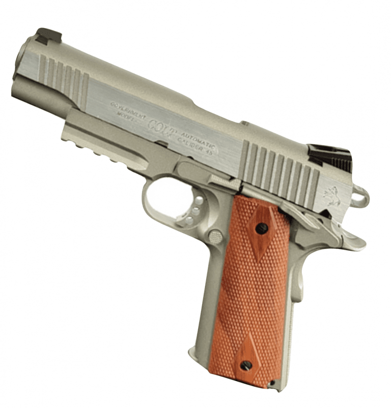 Cybergun Colt 1911 Rail C02 Blowback Pistol Stainless Silver