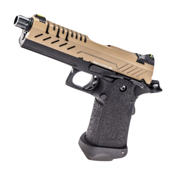 VORSK Hi-Capa 4.3 BLACK GBB PISTOL WITH TAN VENTED SLIDE