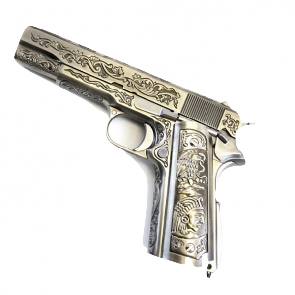 WE 1911 Engraved 'Mehico Druglord' Gas Blow Back Pistol (WE-71045)