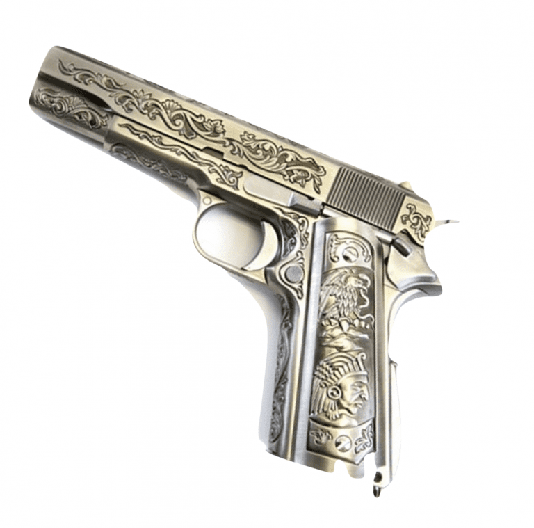 WE 1911 Engraved 'Mehico Druglord' Gas Blow Back Pistol (WE-71045)