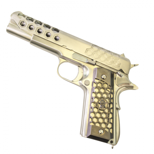 WE 1911 Hex Cut Style GBB Airsoft Pistol Silver
