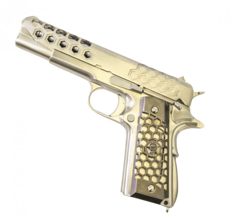 WE 1911 Hex Cut Style GBB Airsoft Pistol Silver