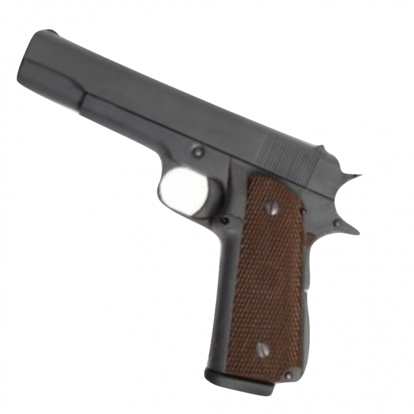 WE 1911 Hi-Capa Mag Gas Blowback Pistol Black with Brown Grip