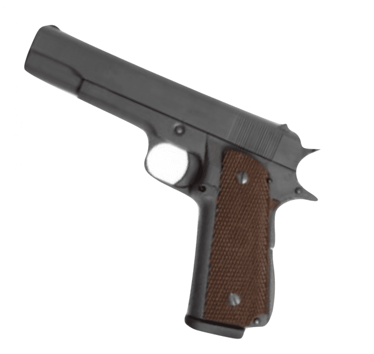 WE 1911 Hi-Capa Mag Gas Blowback Pistol Black with Brown Grip