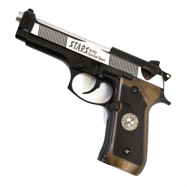 WE BIOHAZARD M92 BLACK SILVER GBB AUTO PISTOL