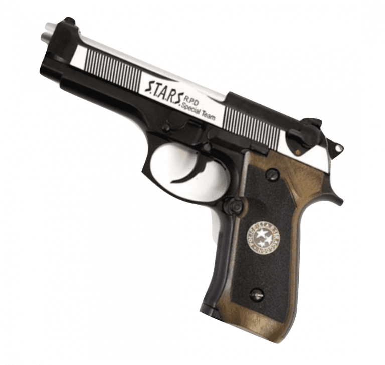 WE BIOHAZARD M92 BLACK SILVER GBB AUTO PISTOL