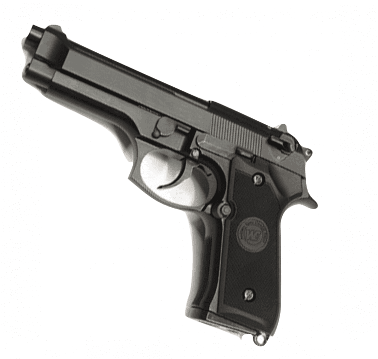 WE M92A1 Gas Blowback Pistol V2 Full Metal – Rubber Grip