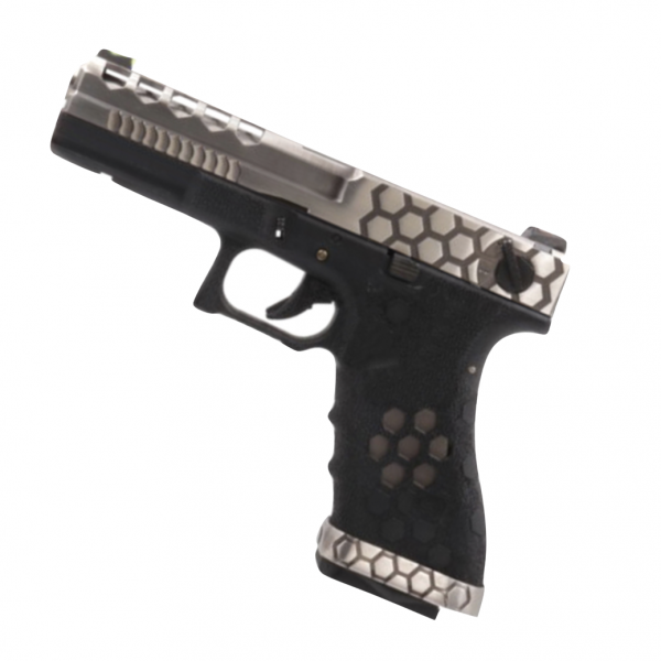 Armorer Works Custom Hex Cut GBB (AW-VX0200 – Silver)