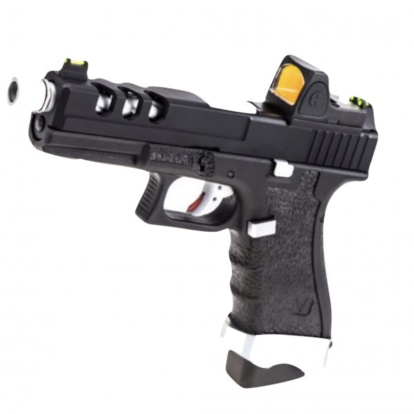 VORSK EU17 BLACK WITH BLACK SLIDE AND RED DOT SCOPE RDS BLACK/SILVER