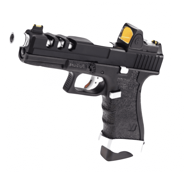 VORSK EU17 BLACK WITH BLACK SLIDE AND RED DOT SCOPE RDS BLACK/SILVER