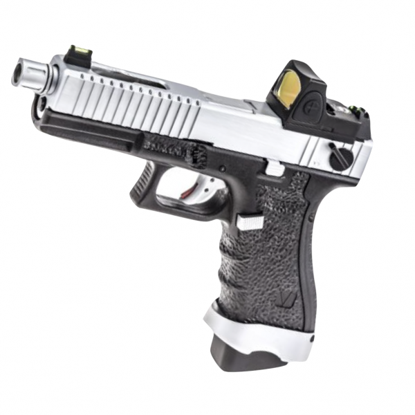 VORSK EU18 BLACK WITH CHROME SLIDE AND RED DOT SCOPE