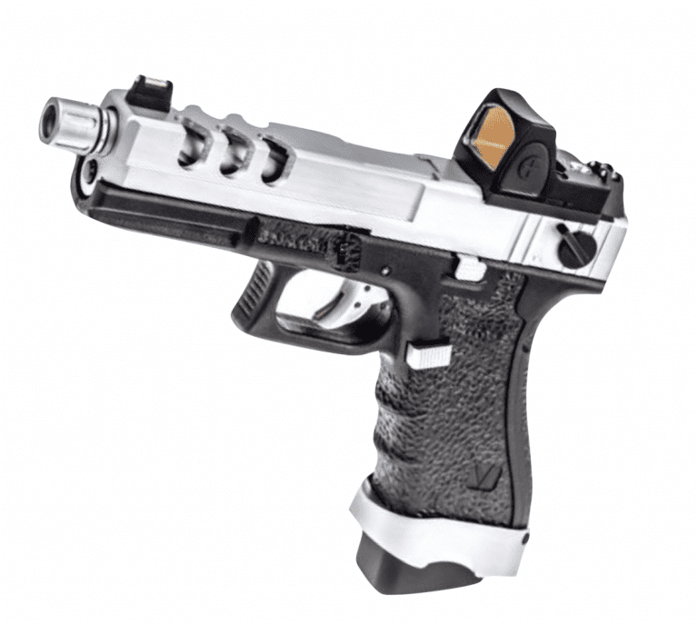 VORSK EU18 BLACK WITH VENTED CHROME SLIDE AND RED DOT SCOPE