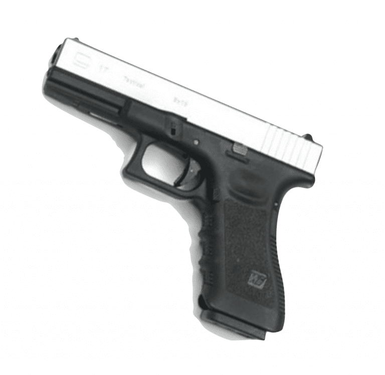 WE 17 SEMI AUTO GBB AIRSOFT PISTOL SILVER SLIDE