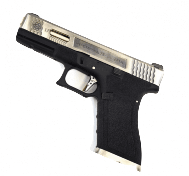 WE Eforce 17 Gold Barrel Custom GBB Airsoft Pistol Silver