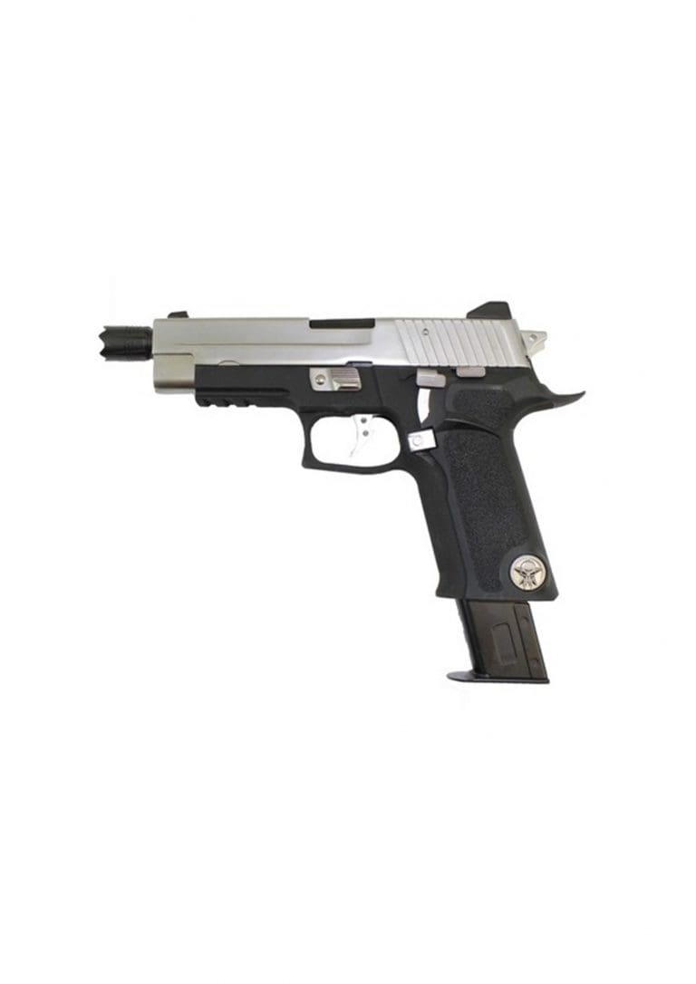 WE F226 P VIRUS BLACK/SILVER PISTOL WITH CASE