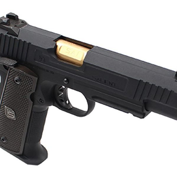 Salient Arms International by EMG 1911 RED Gas Pistol (Gold Barrel - Black - SA-RD0100)