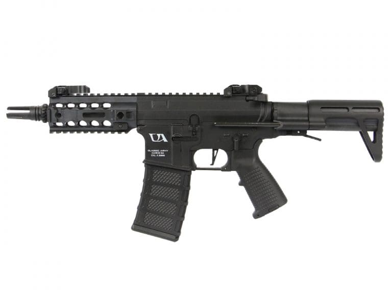 Classic Army AR4-SBR with Silencer ECS Gearbox – Black – ENF009P