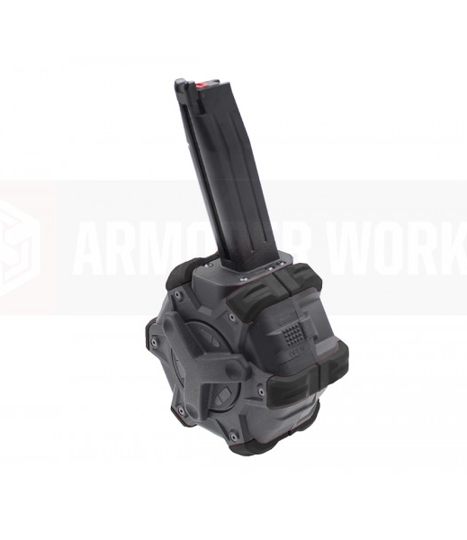 Armorer Works Custom Adaptive Drum Magazine (AW-DRMG07 - HX Series - Black) For Hi-Capa Black