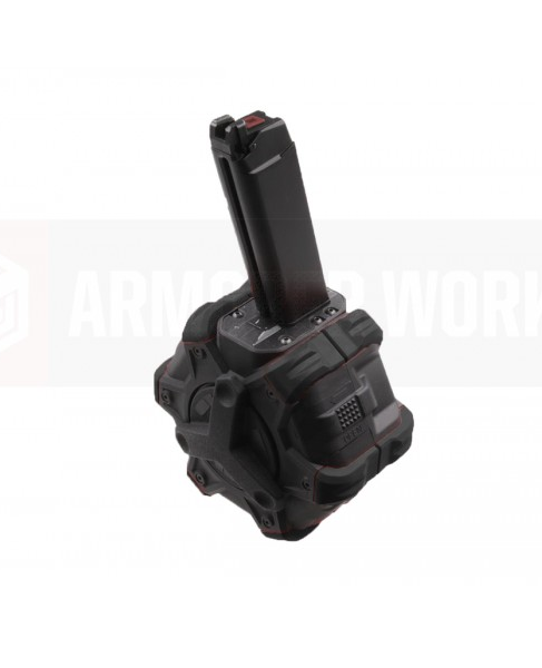 Armorer Works Custom Adaptive Drum Agazine (AW-DRMG06 - VX Series - Black) For G Series Black