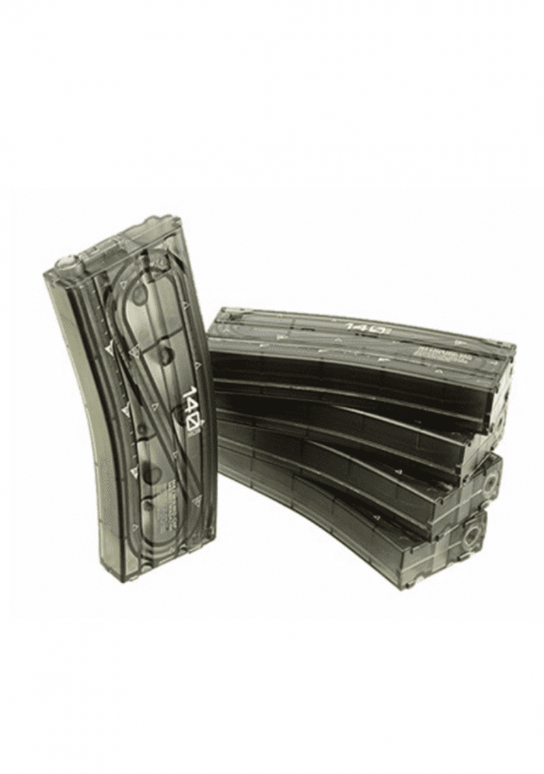 ARES M4 AMAG AEG MAGAZINE (5PCS BOX SET 130 ROUNDS TRANSPARENT) MAG-B-023-TP